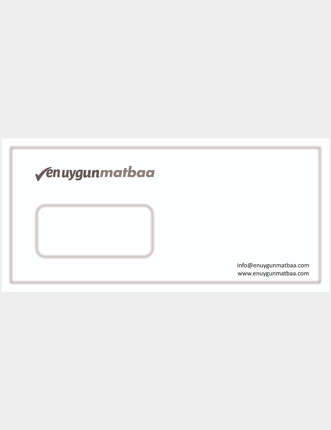 Pencereli Diplomat Zarf Tek Renk